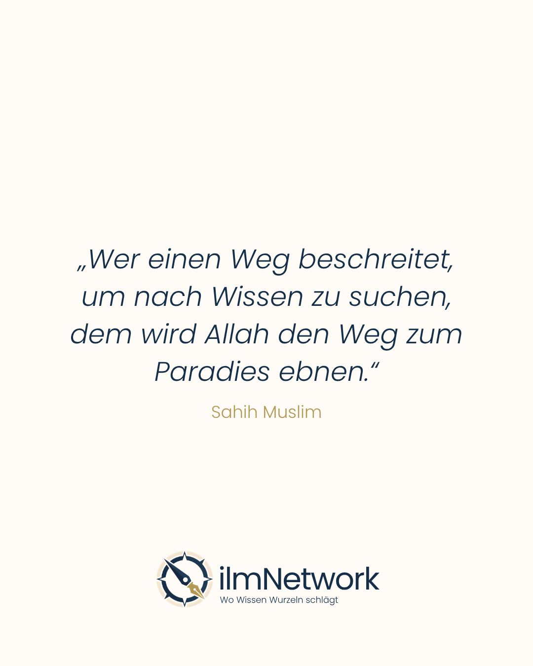 Hadith über den Wert des Wissens